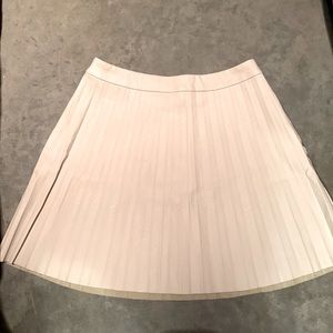 Cupcakes and Cashmere - White leather skirt for sale